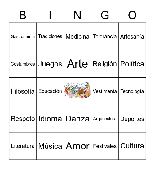 Contribuyendo al fortalecimiento cultural Bingo Card