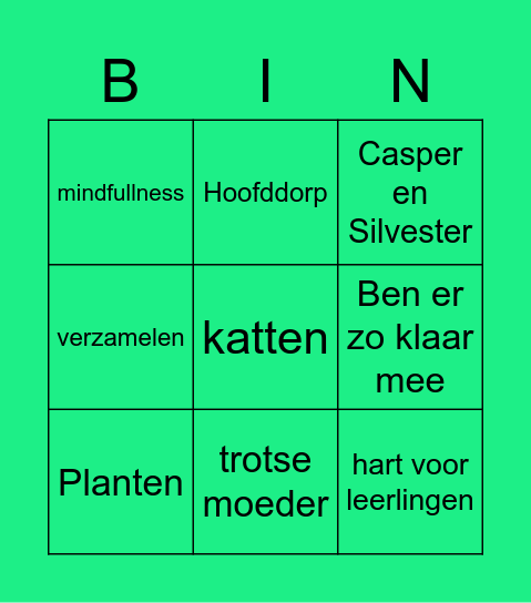 VERA BINGO !! Bingo Card