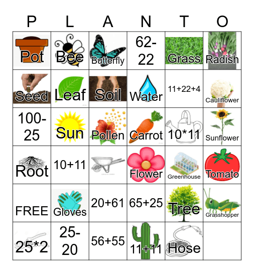 Plants Bingo Card