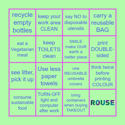 22/4 EARTH DAY BINGO Click what you have done ! Bingo Card