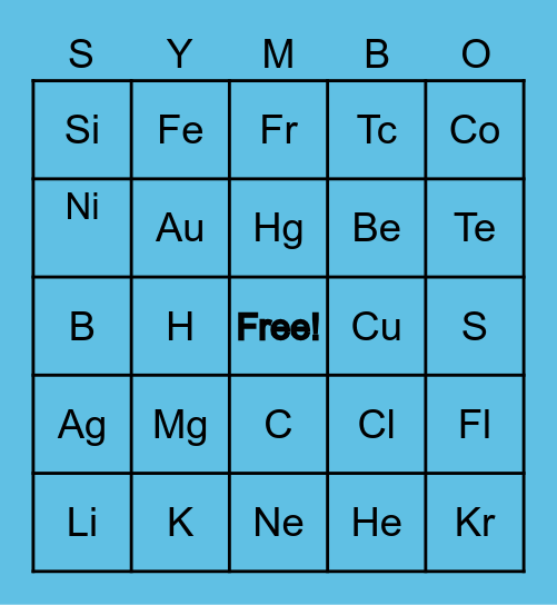 SYMBO GAME Bingo Card