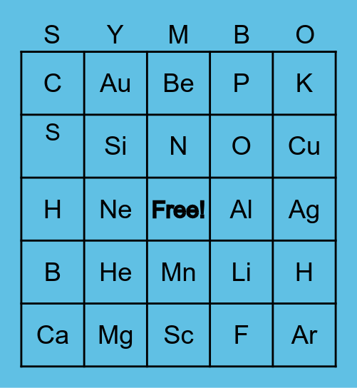 SYMBO GAME Bingo Card