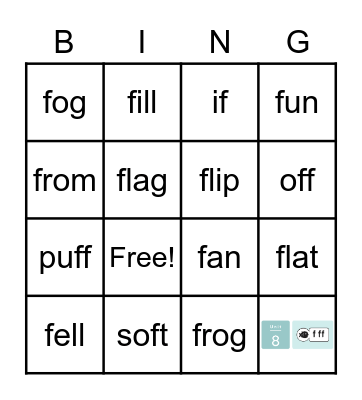 UNIT 8 Bingo Card