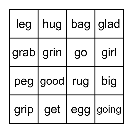 UNIT 10 - BINGO Card