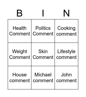 Bullshit Bingo Card