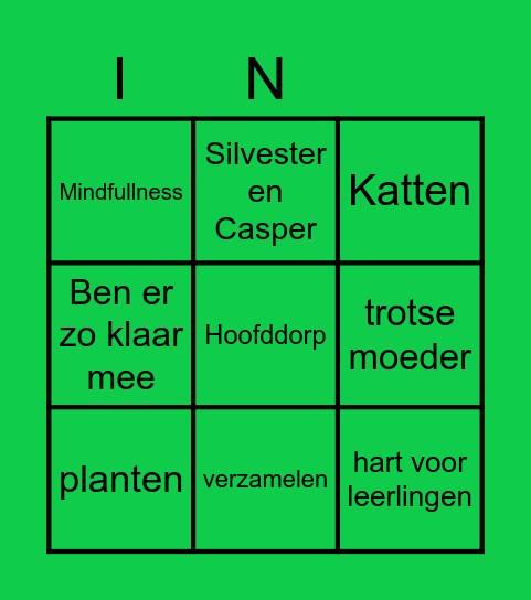 Vera Bingo ! Bingo Card