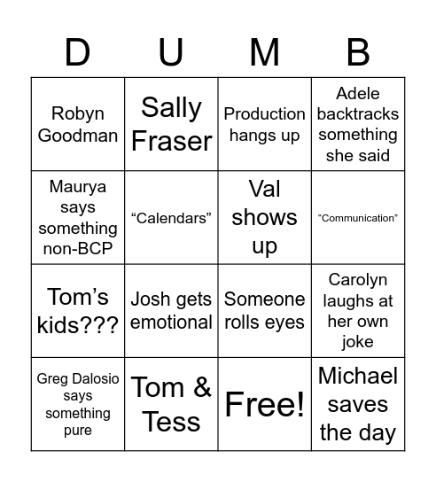 DEI Bingo Card