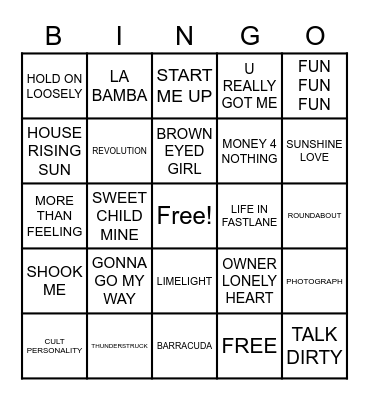 GUITAR INTROS- FLYNN LAW Bingo Card