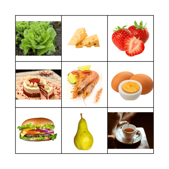 COMIDA Bingo Card