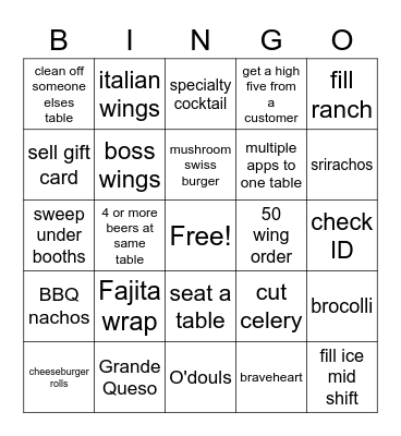 WILD BINGO Card