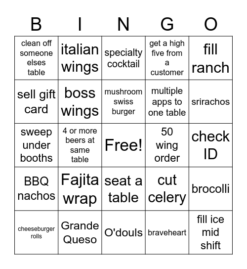 WILD BINGO Card