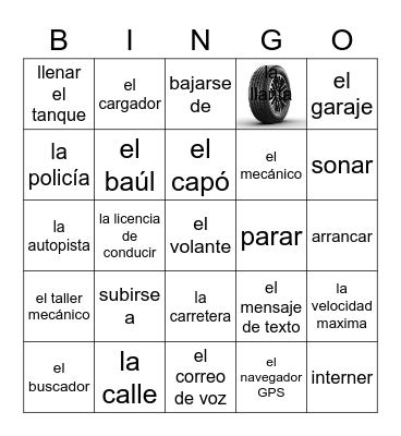 Leccion 5 vocabulario Sp. 2 Bingo Card