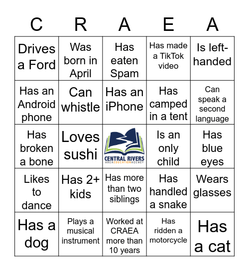 Get  to Know Each Other Bingo Card