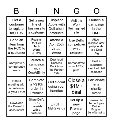 MAKE FIVE, TAKE FIVE! Bingo Card