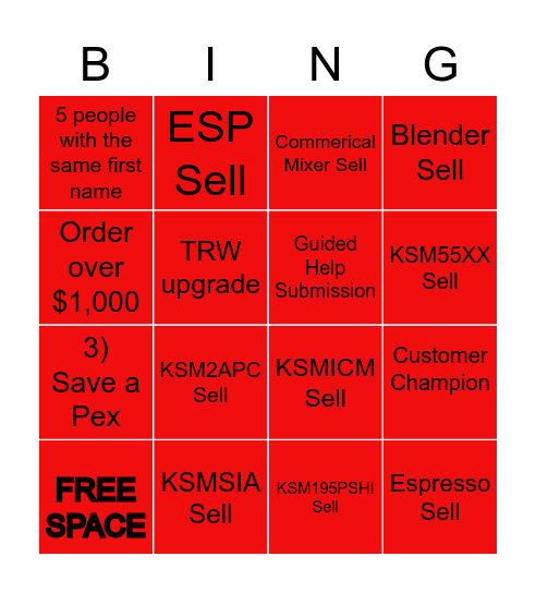 KASA Bingo Card