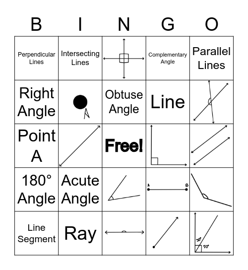 Angle bingo Card