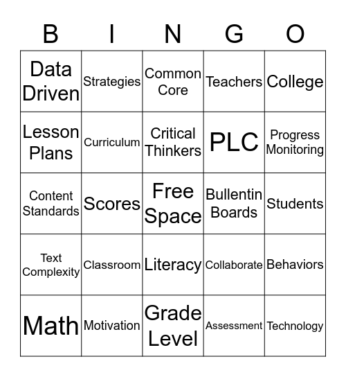 Buzzword Bingo Card