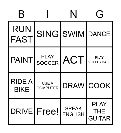 BINGO 1º ANOS Bingo Card