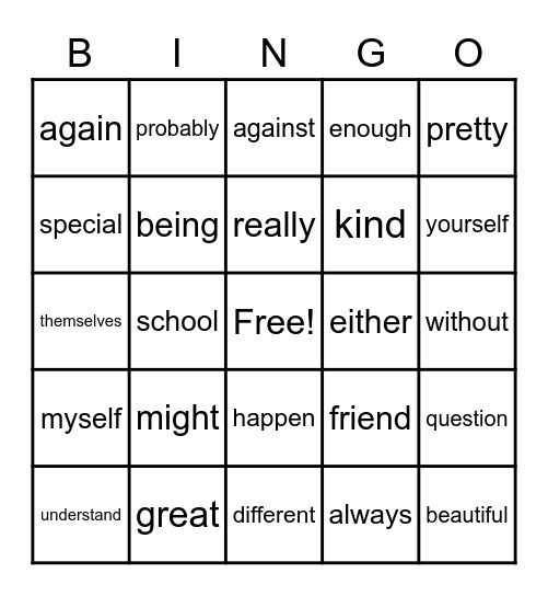 Spring Bloom Bingo Card