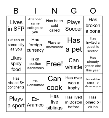 EC Retreat Bingo Card