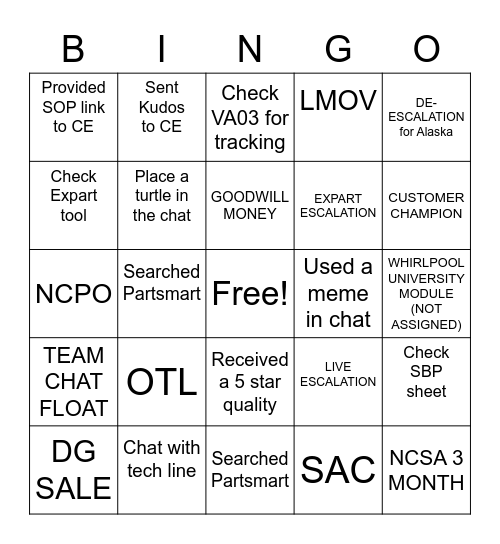 CCL BINGO Card