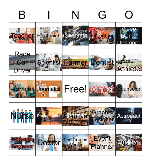 Careers Bingo Card