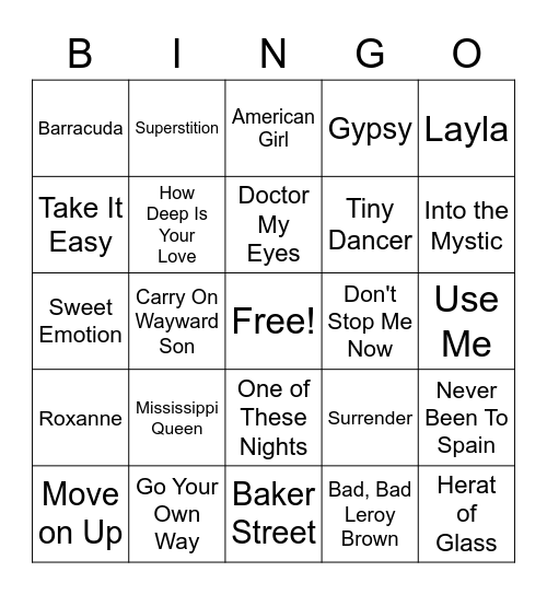 SUNNY 70s BBS BLACKOUT *Winner Gets Tickets To Broadway Rave @ BCMH* Bingo Card