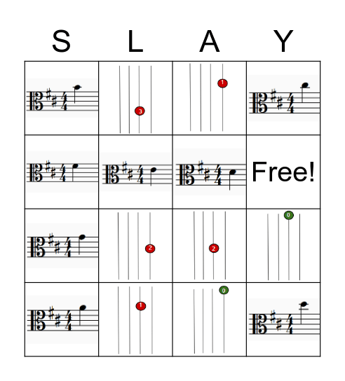 D Major Bing- Viola Bingo Card