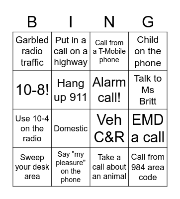 NPSTW Bingo Card
