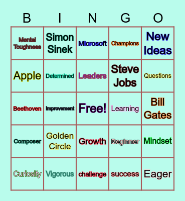 Champions are Curious Bingo Card