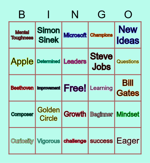 Champions are Curious Bingo Card