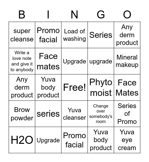 YUVA BINGO Card