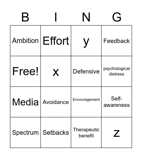 FM vs GM x Bingo Card