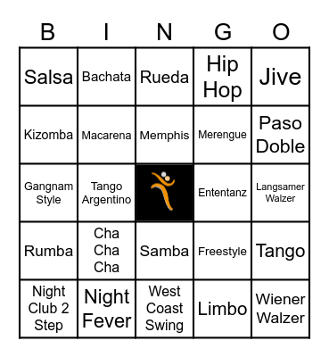 Tanz-Bingo Tanzschule Nagel Bingo Card
