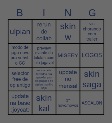 ARKNIGHTS 4TH ANNIVERSARY Bingo Card