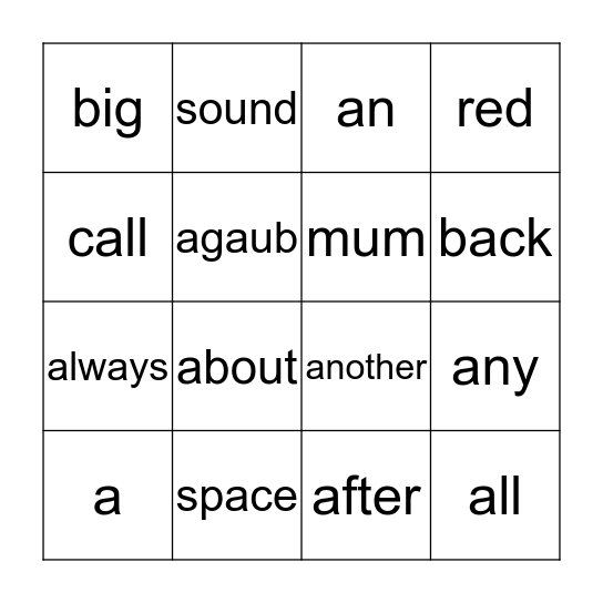 Across the Rainbow Bingo Card