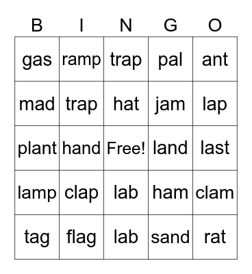 set 4 Bingo Card