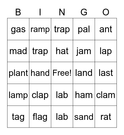 set 4 Bingo Card