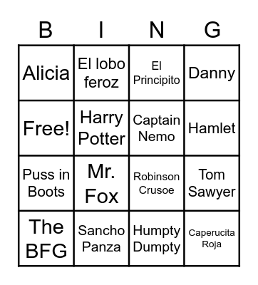 LITERACY WEEK Bingo Card