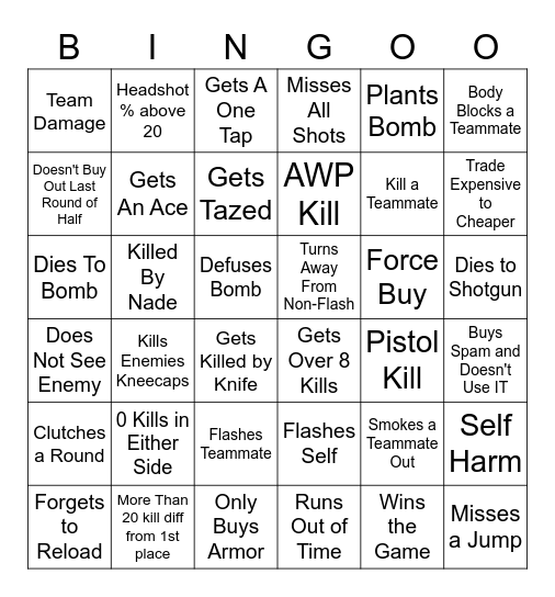 Bingo do Machado Bingo Card