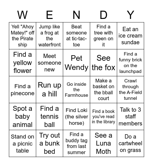 Bingo Card