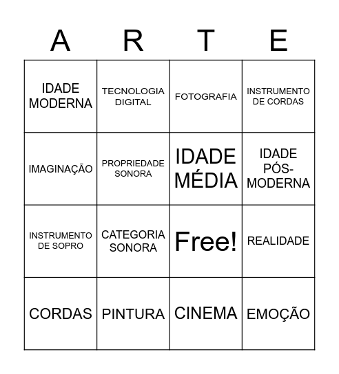 Bingo Card