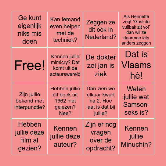 GUST'S GEWELDIGE UITSPRAKEN BINGO Card