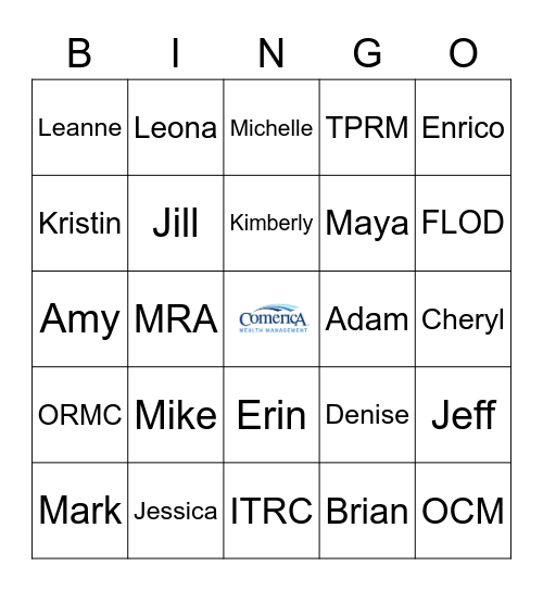 WM Risk & Compliance People Bingo! Bingo Card