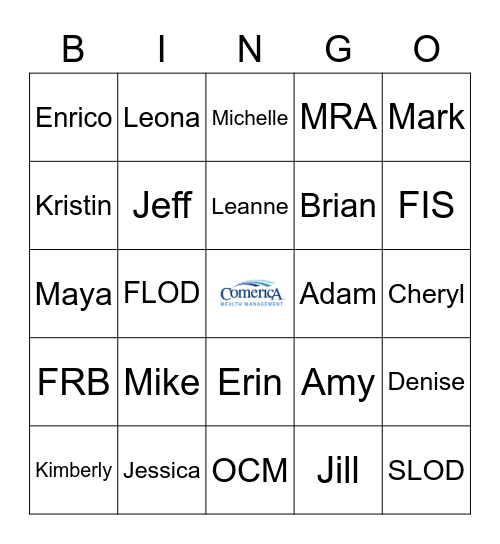 WM Risk & Compliance People Bingo Card