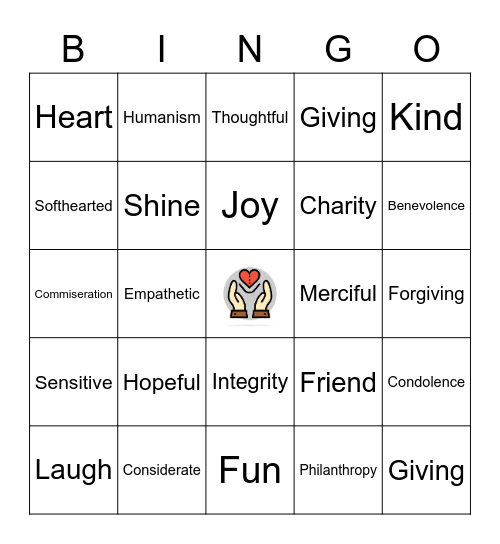 Compassion Bingo Card