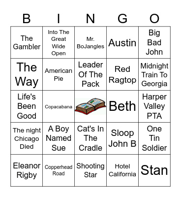Story Time Bingo Card