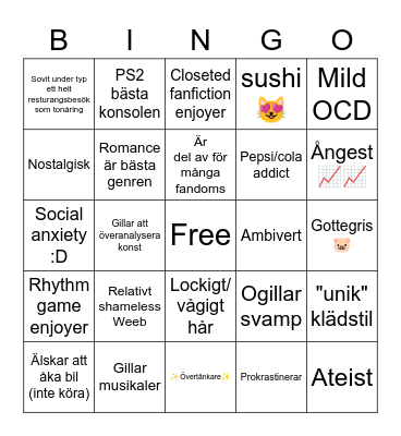 Clarso Bingo Card