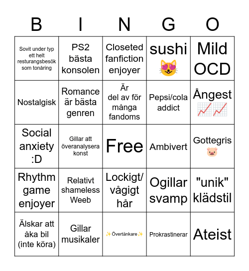 Clarso Bingo Card