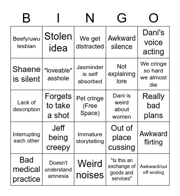 THE GROUP Bingo Card